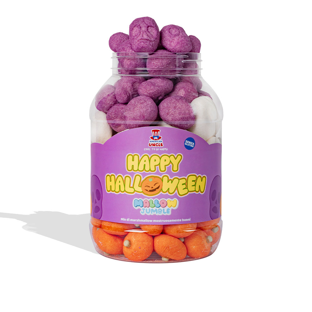 Mallow Jumble "Sretan Halloween", staklenka marshmallow koju možeš napuniti svojim omiljenim okusima 