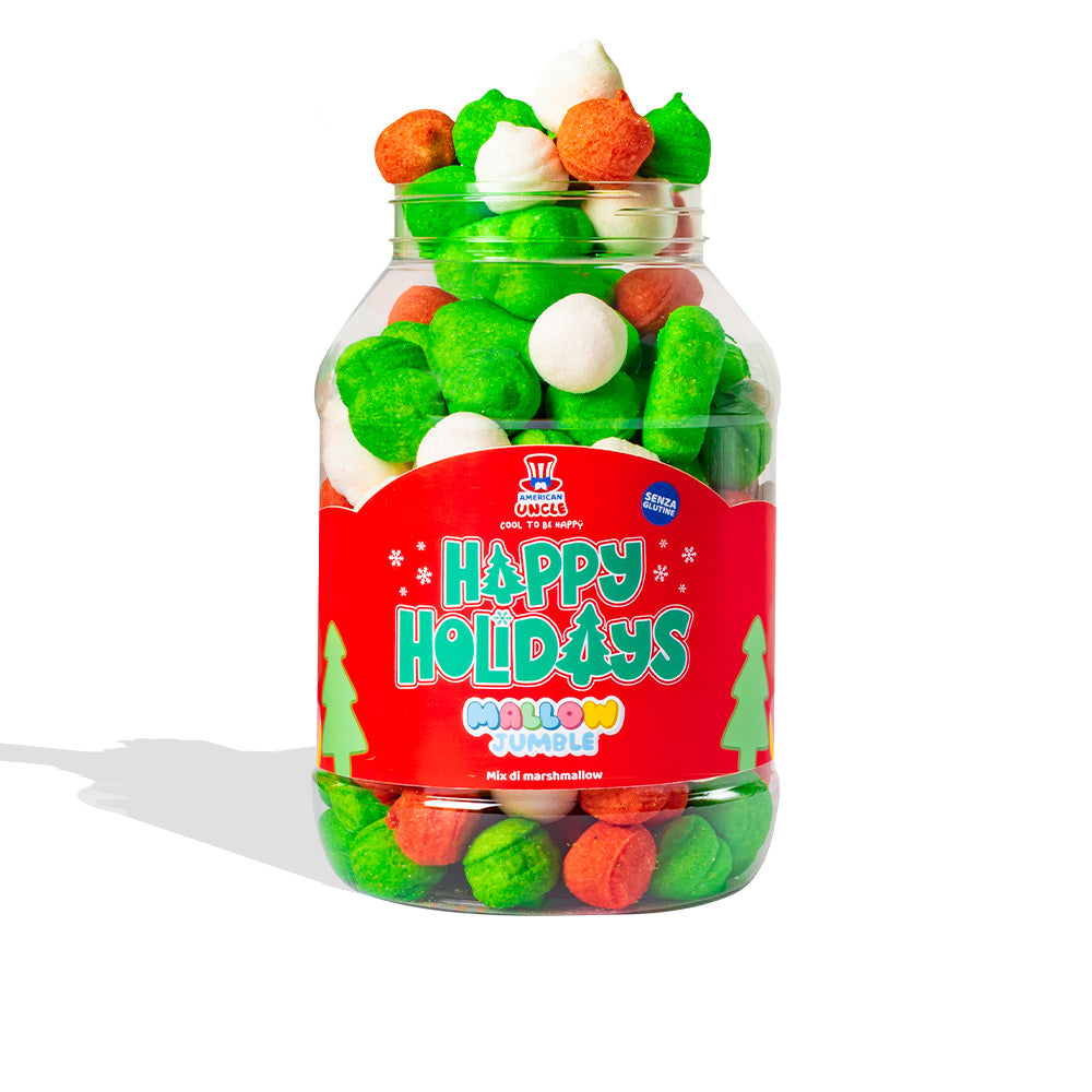 3x Mallow Jumble “Sretni praznici”, 3 staklenke marshmallow za sastavljanje s vašim omiljenim okusima 
