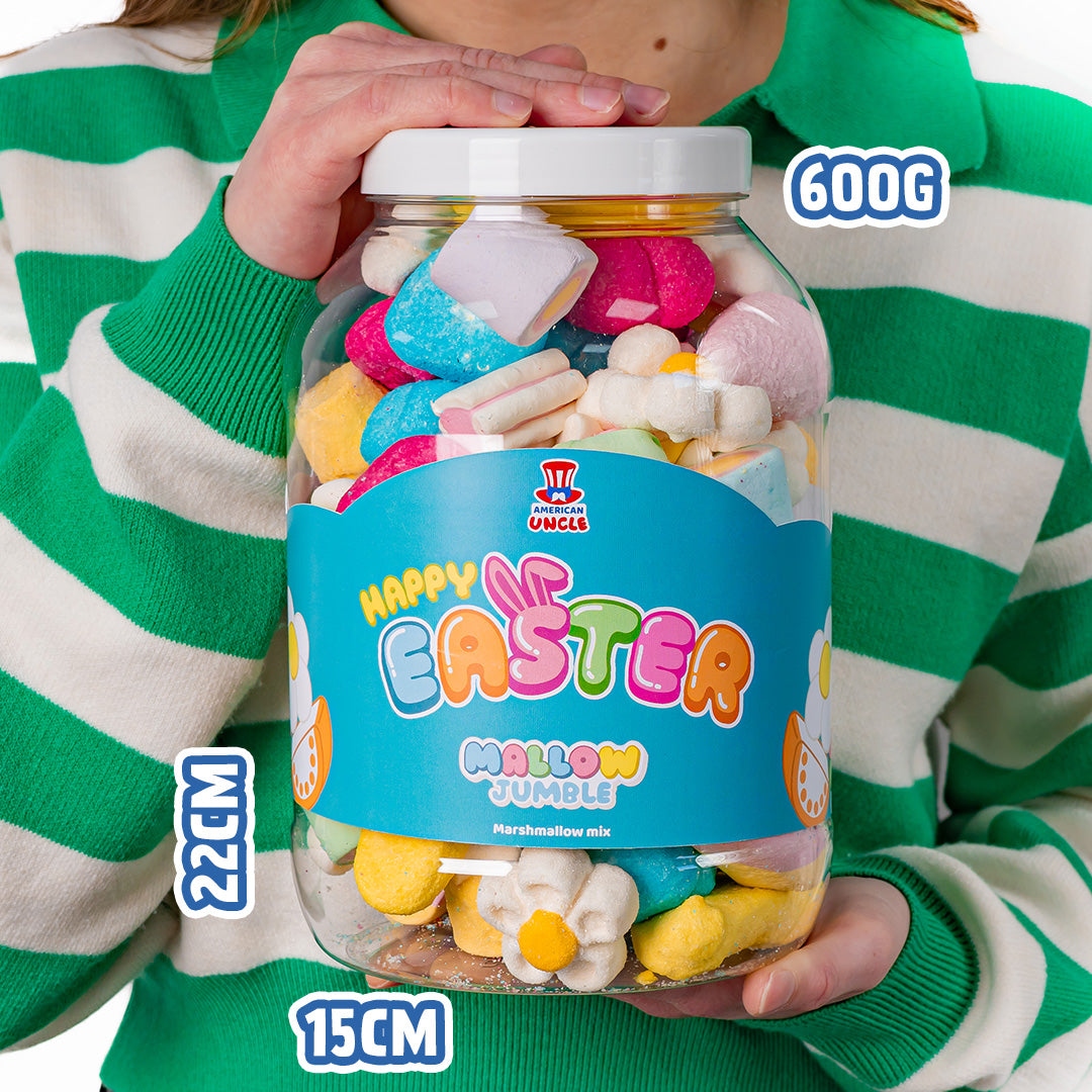 Mallow Jumble "Sretan Uskrs", staklenka marshmallow za sastavljanje s tvojim omiljenim okusima 