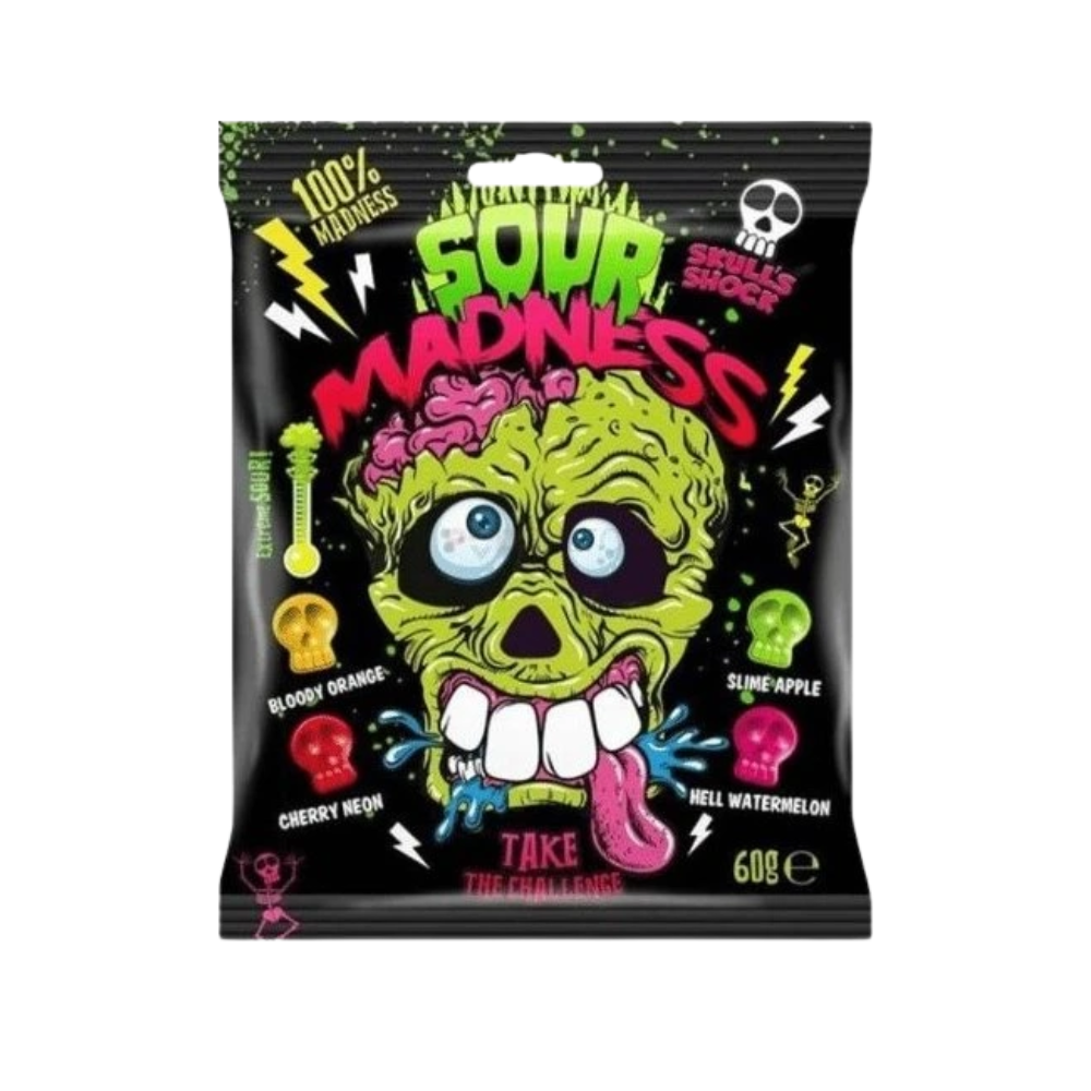 Sour Madness, tvrdi bomboni s okusom sour voća od 60 g 