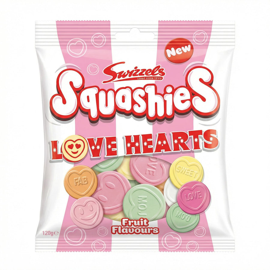 Swizzels Squashies Love Hearts - caramelle gommose da 120g