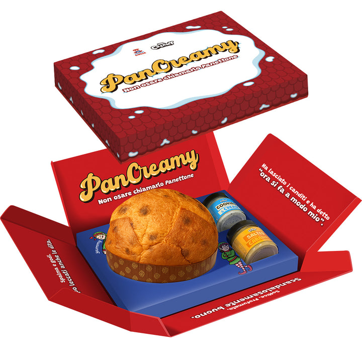 PanCreamy Caramel Chunky, ručno rađeni panettone od 900g + Mr.Creamy Cookies & Cream i Salted Caramel od 200 g 