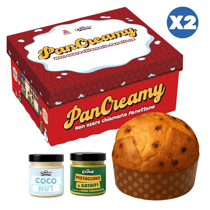 2x PanCreamy Choco Chunky, tradicionalni panettone od 900g + Mr.Creamy Kokos i Pistacija & Kataifi od 200 g 