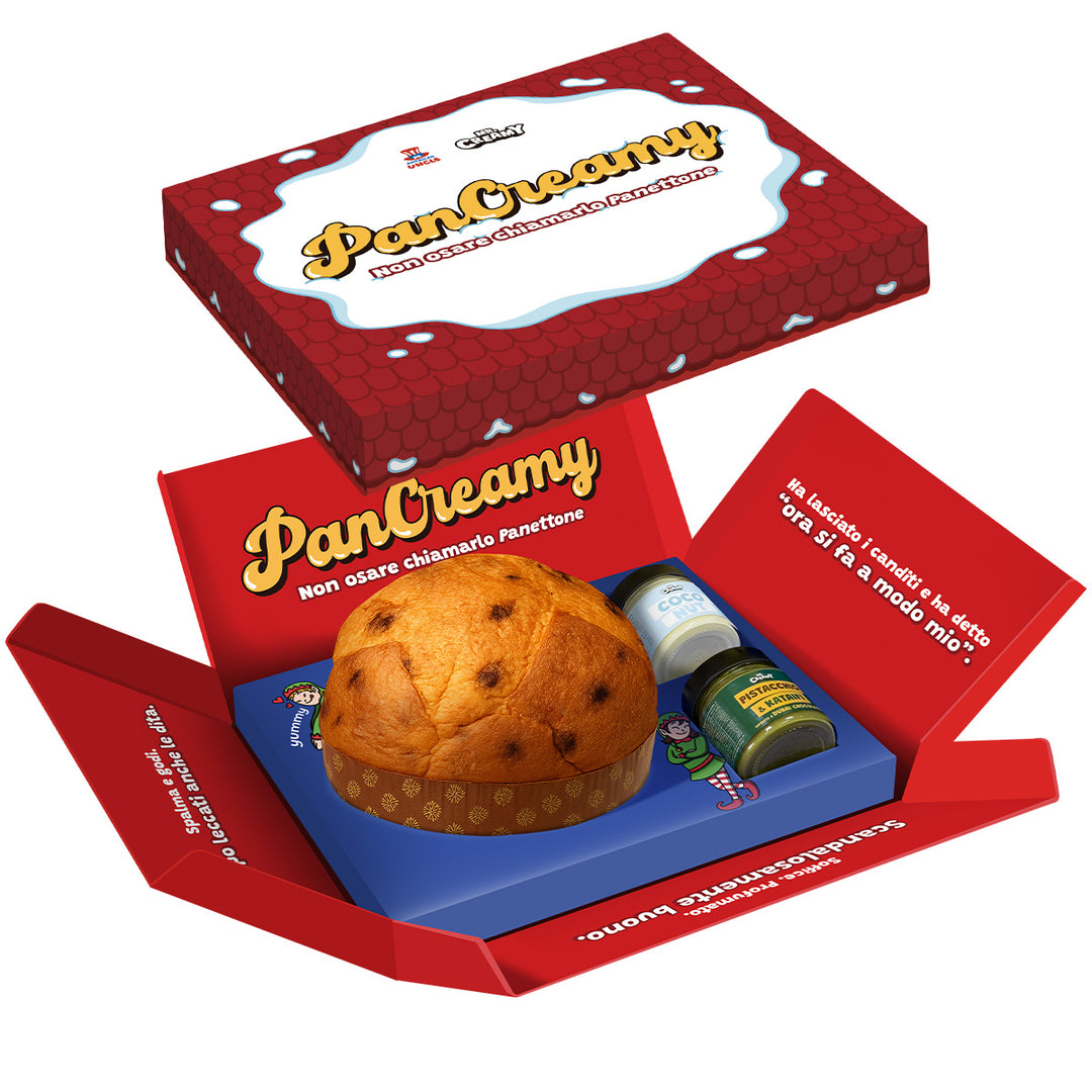 PanCreamy Choco Chunky, ručno izrađeni panettone od 900g + Mr.Creamy Coconut i Pistachio & Kataifi od 200 g 