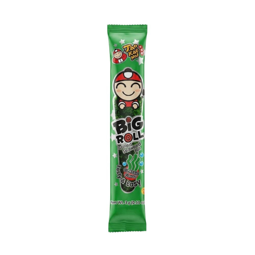 Tao Kae Noi Big Roll Pečena morska alga Original okusa, rolada morske alge s roštilja od 3 g 