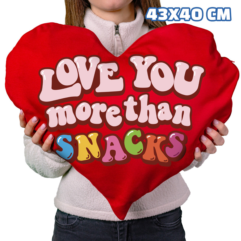Valentine's Heart L, jastuk u obliku srca s 40 snack slatkih i slanih iznenađenja 
