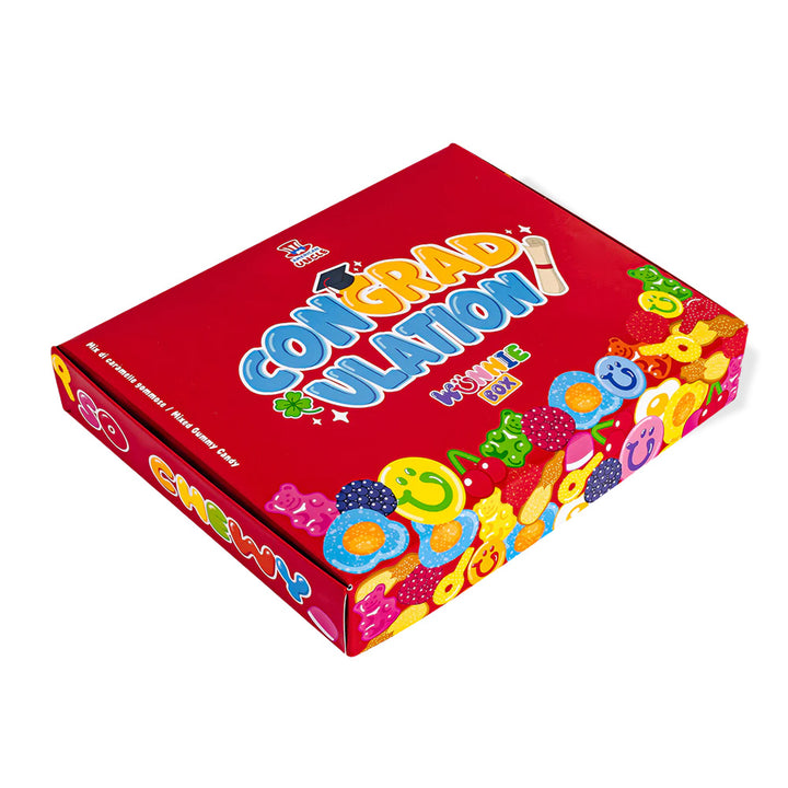 Wunnie box "Čestitamo", kutija gumenih bombona za sastavljanje s omiljenima diplomanta - 1 kg 