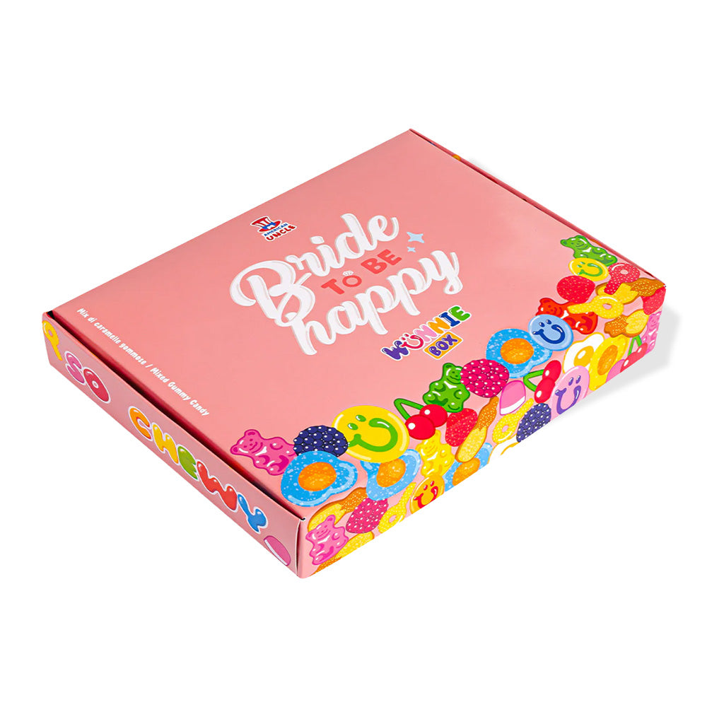 Wunnie box "Bride to be Happy", Candy box za sastavljanje s mladenkinim gumama - 1 kg 
