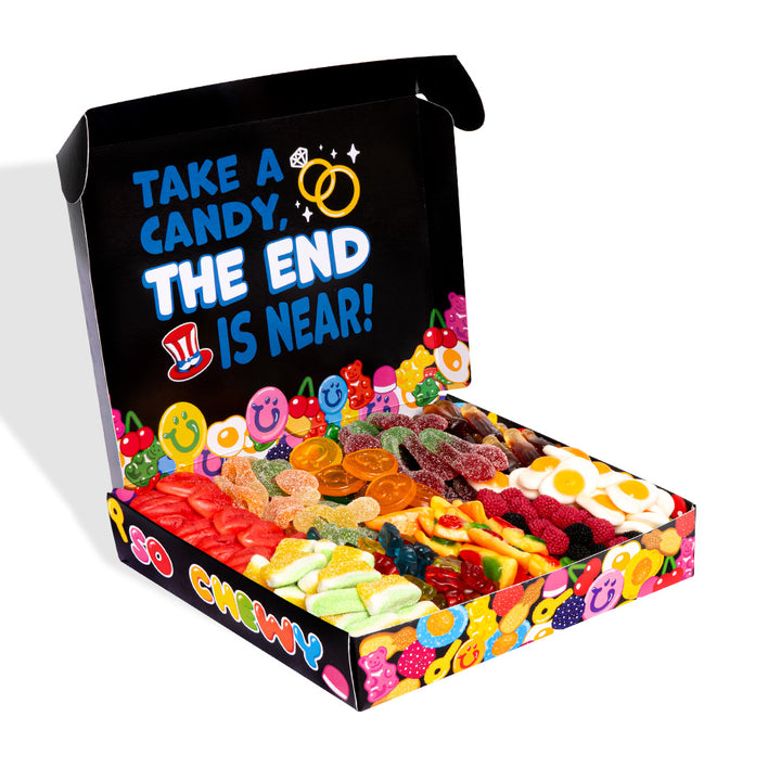 Wunnie box "Game over", Candy box za sastavljanje s mladoženjinim omiljenim gumama - 1 kg 