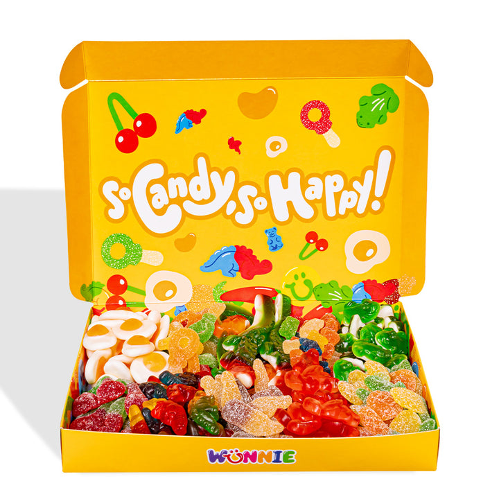 Wunnie box "So Candy, So Happy", kutija gumenih bombona za sastavljanje s tvojim omiljenim okusima - 1 kg 