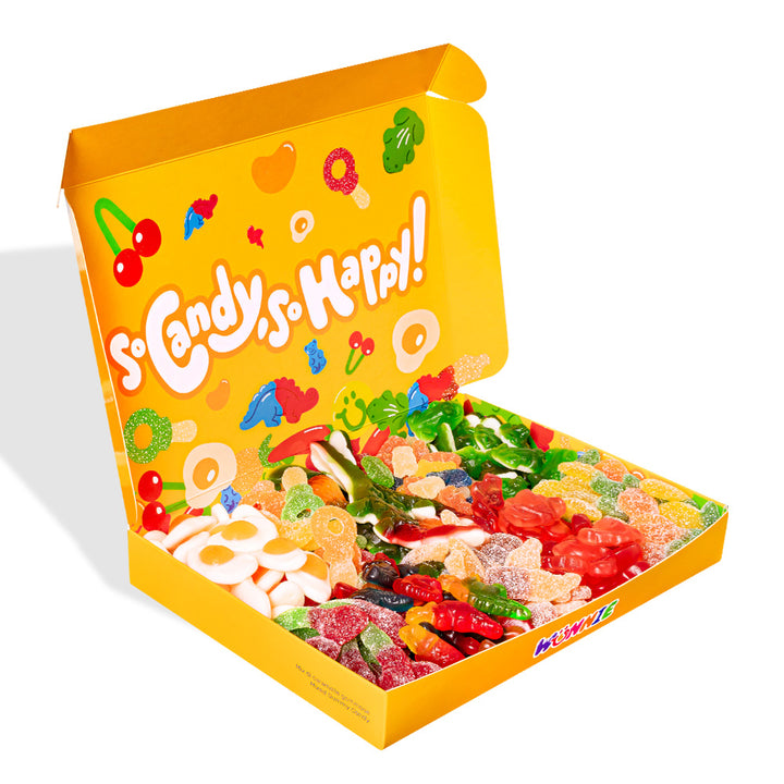 Wunnie box "So Candy, So Happy", kutija gumenih bombona za sastavljanje s tvojim omiljenim okusima - 1 kg 