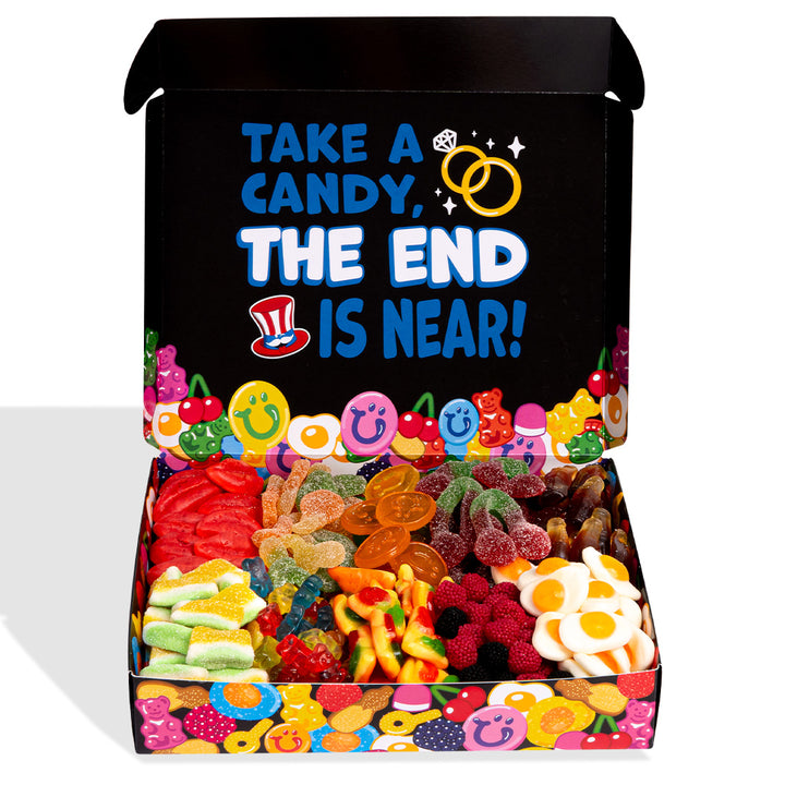 Wunnie box "Game over", Candy box za sastavljanje s mladoženjinim omiljenim gumama - 1 kg 