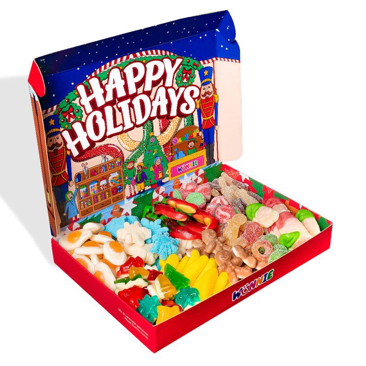 Scatola di caramelle gommose Wunnie Box Happy Holiday 1kg laterale