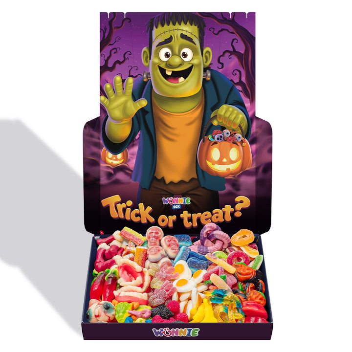 Wunnie box Posebna "Sretan Halloween" Frankie, kutija gumenih bombona koju možete sastaviti s vašim omiljenim okusima 