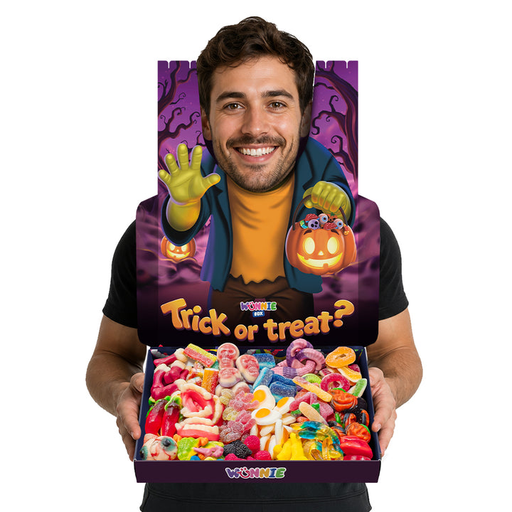 Wunnie box Posebna "Sretan Halloween" Frankie, kutija gumenih bombona koju možete sastaviti s vašim omiljenim okusima 