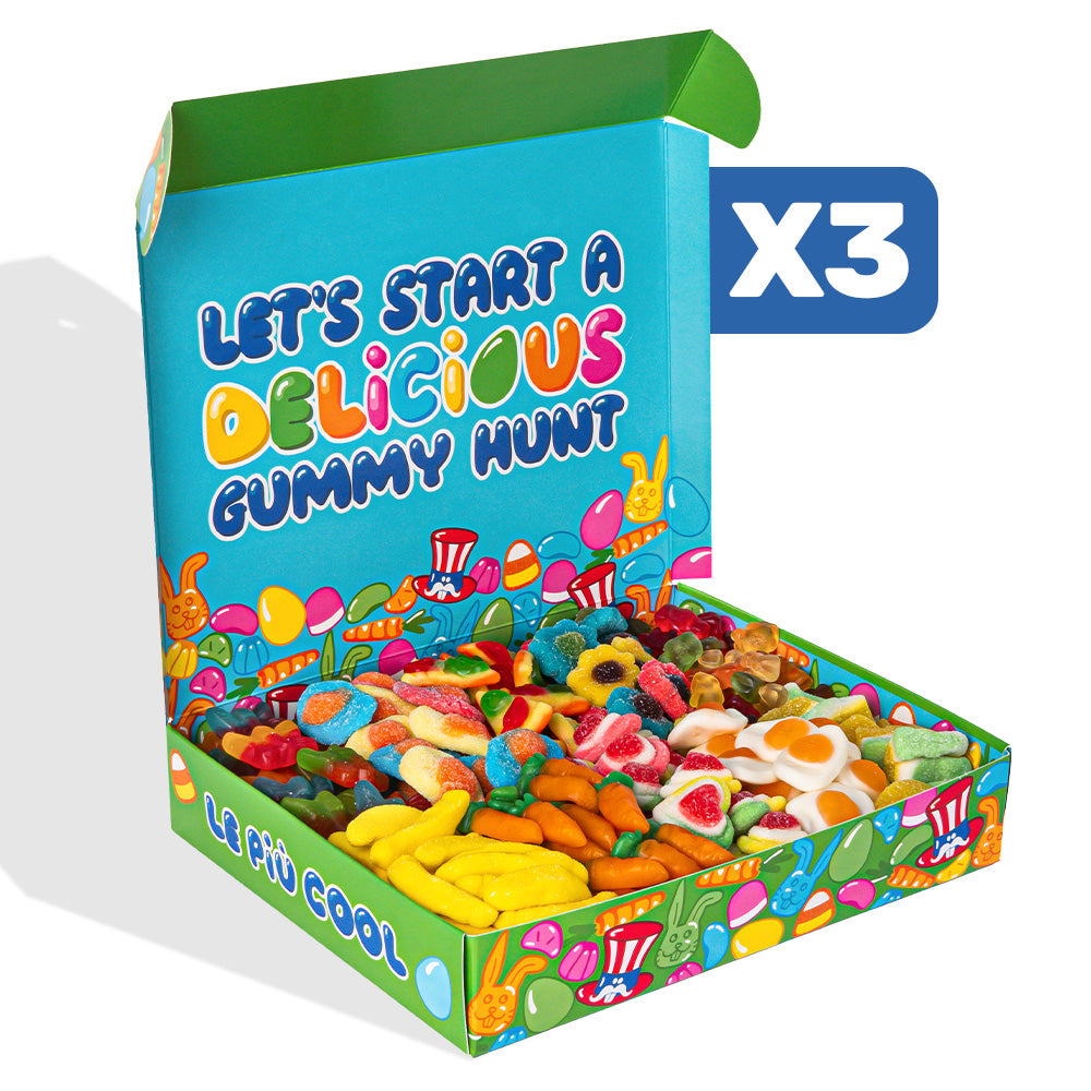 3 Wunnie box “Sretan Uskrs”, 3 Candy box za sastaviti s tvojim omiljenim gumenim bombonima 