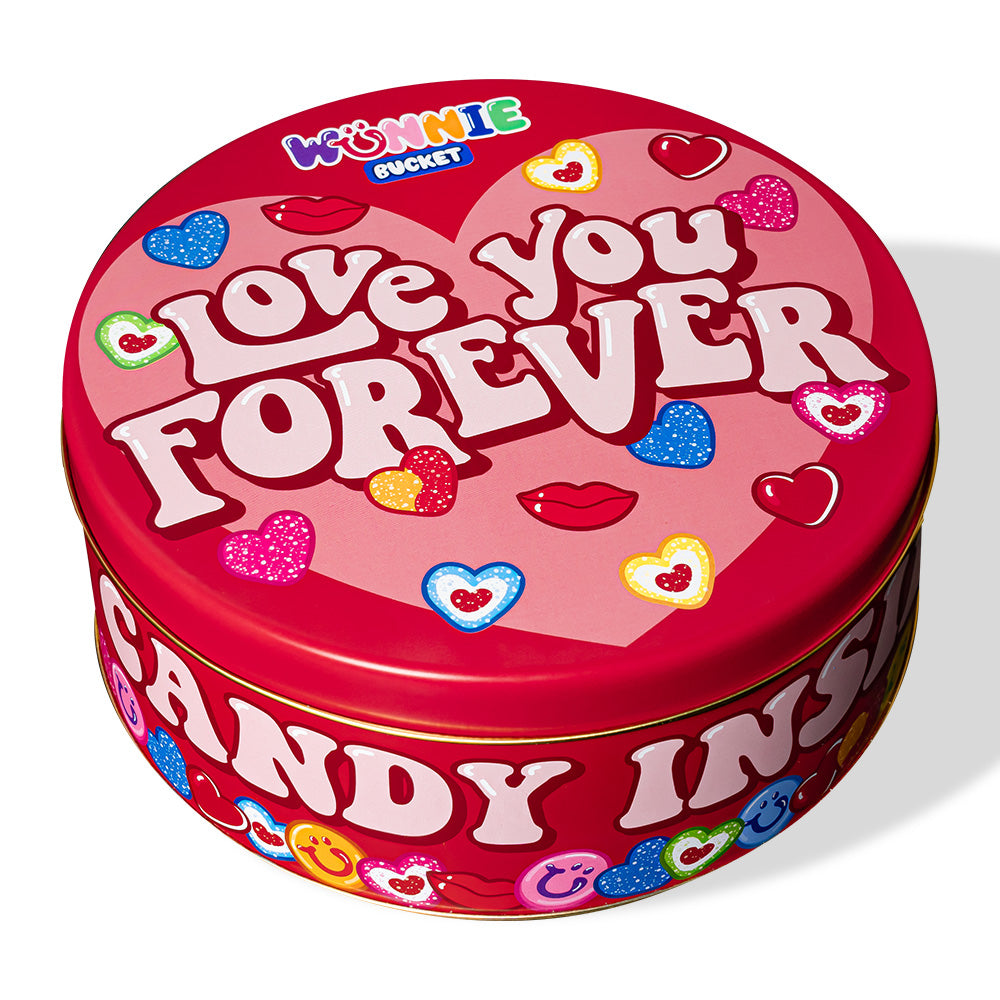 Wunnie Bucket “Love You Forever”, limenka gumenih bombona za sastavljanje s okusima koje voli tvoja polovica - 2 kg 