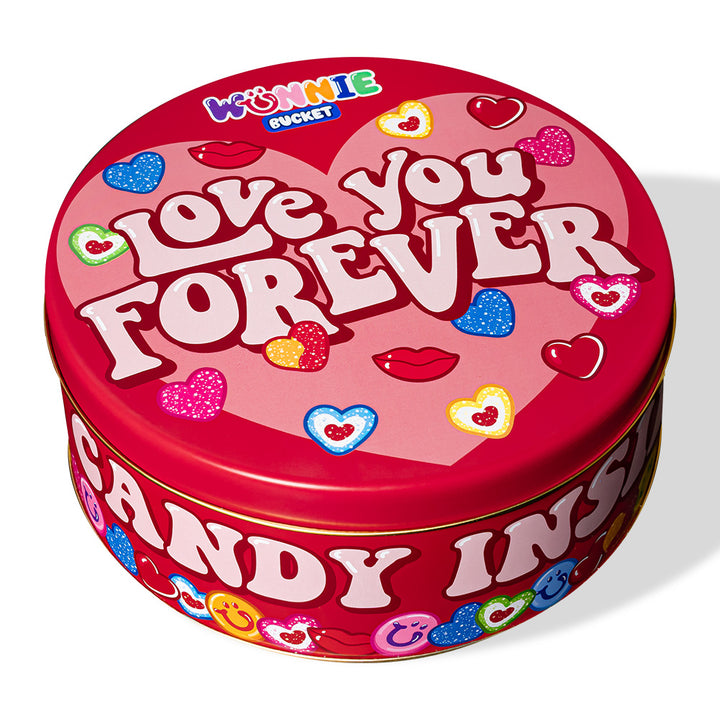Wunnie Bucket “Love You Forever”, limenka gumenih bombona za sastavljanje s okusima koje voli tvoja polovica - 2 kg 