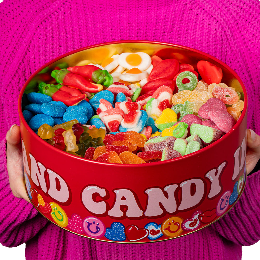 Wunnie Bucket “Love You Forever”, limenka gumenih bombona za sastavljanje s okusima koje voli tvoja polovica - 2 kg 