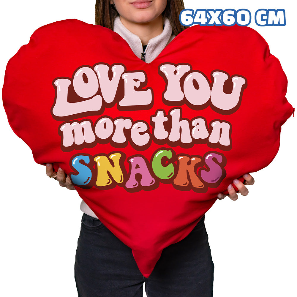 Valentine's Heart XXL, jastuk u obliku srca s 80 snack slatkih i slanih iznenađenja 