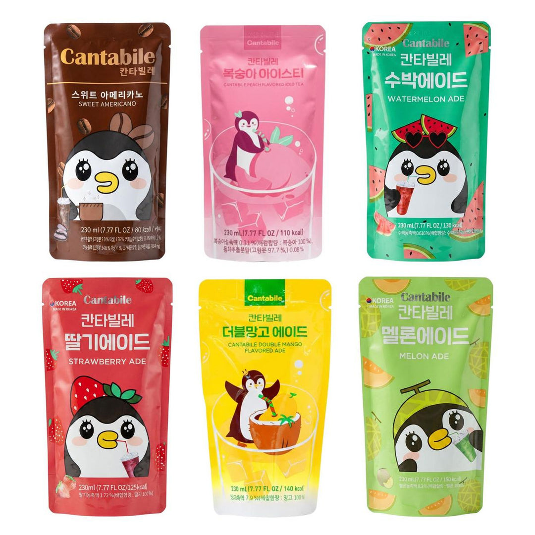 Cantabile Kit, 6 napitaka okusa kava, breskva, lubenica, jagoda, mango i dinja