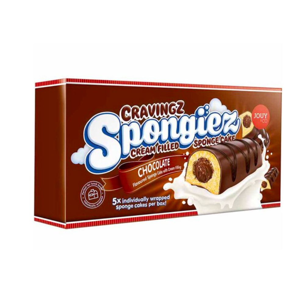 Cravingz Jouy&Co Spongiez Kremasti Nadjev, 5 kolačića od biskvita punjenih i prekrivenih čokoladnom kremom od 200g 
