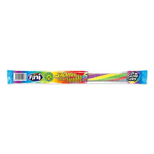 Fini Straws Sour Tornado, bombon u obliku slamke s okusom pjenušavog voća od 25 g 