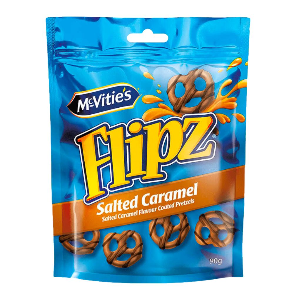 Mcvitie's Flipz Salted Caramel, pereci prekriveni čokoladom s posoljenim karamelom od 90g 
