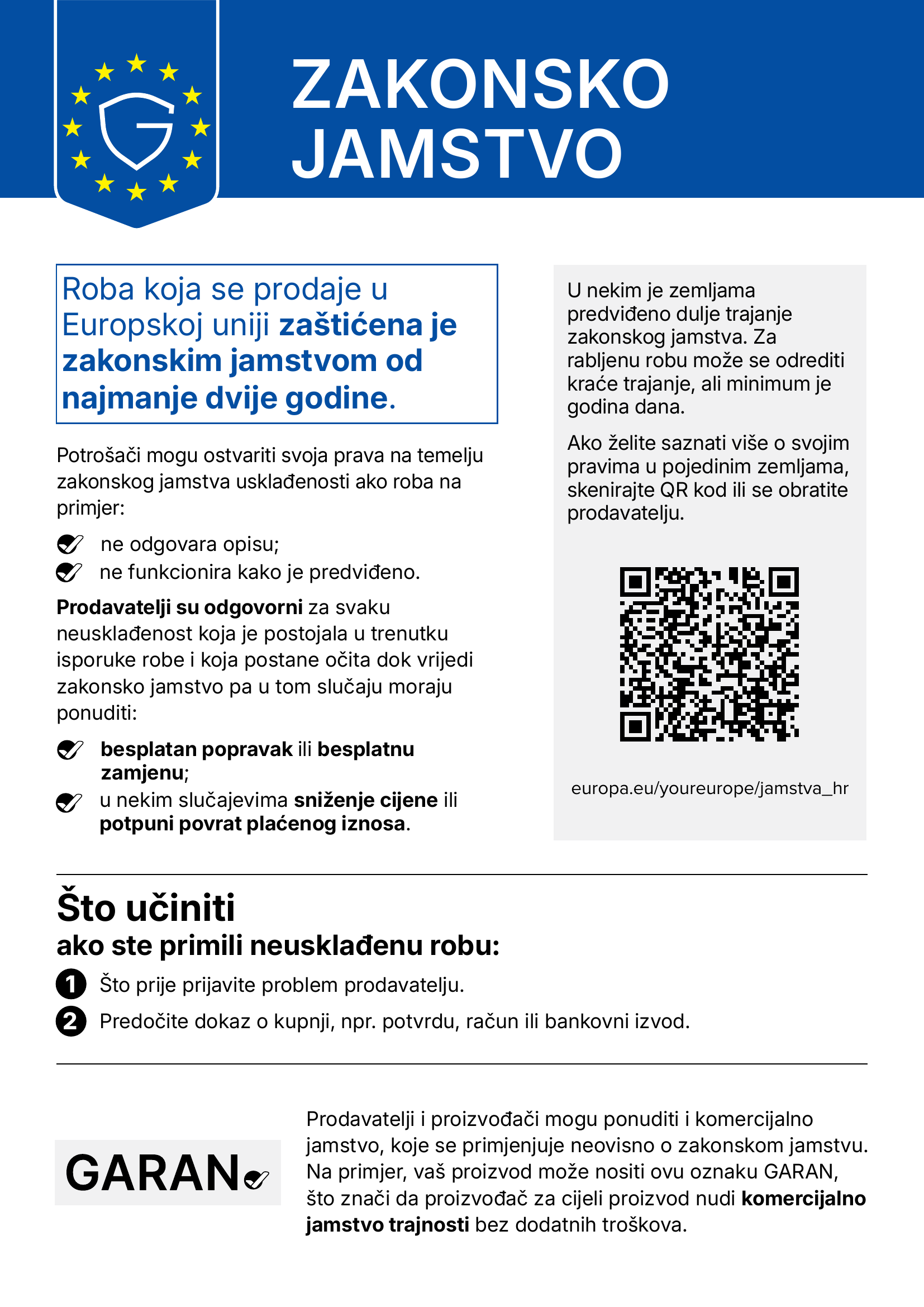 Legal guarantee notice (HR)