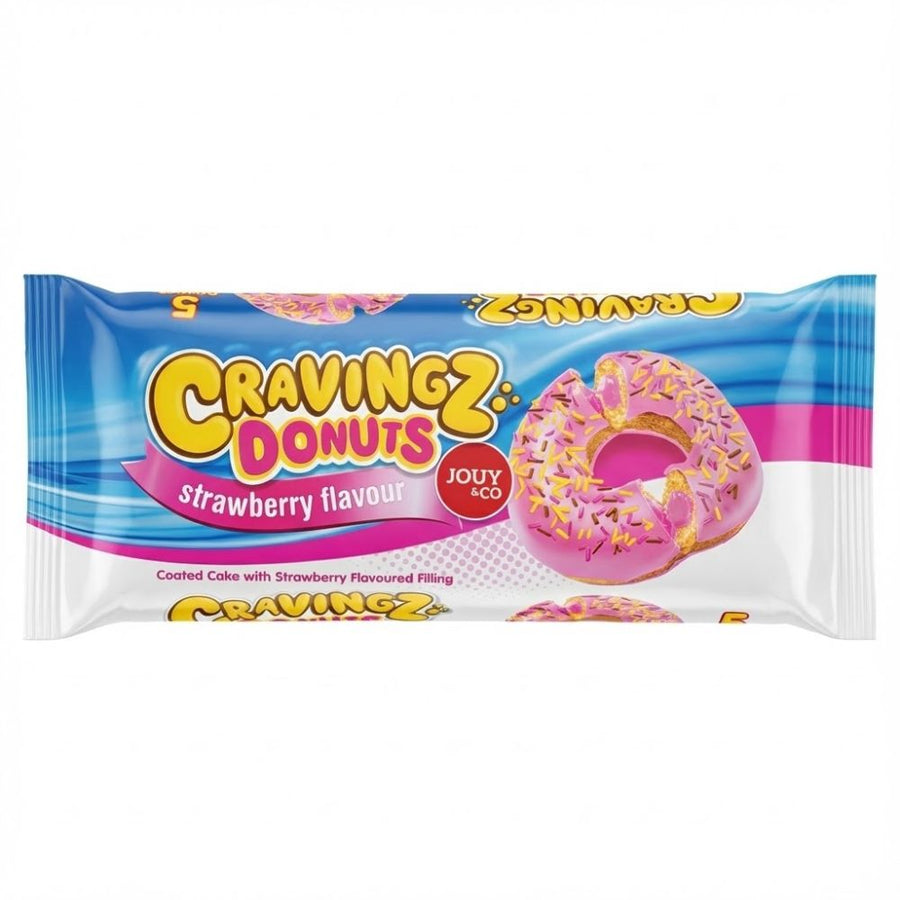Confezione da 5 ciambelline ripiene e glassate di crema alla fragola Craving Jouy&Co Donuts