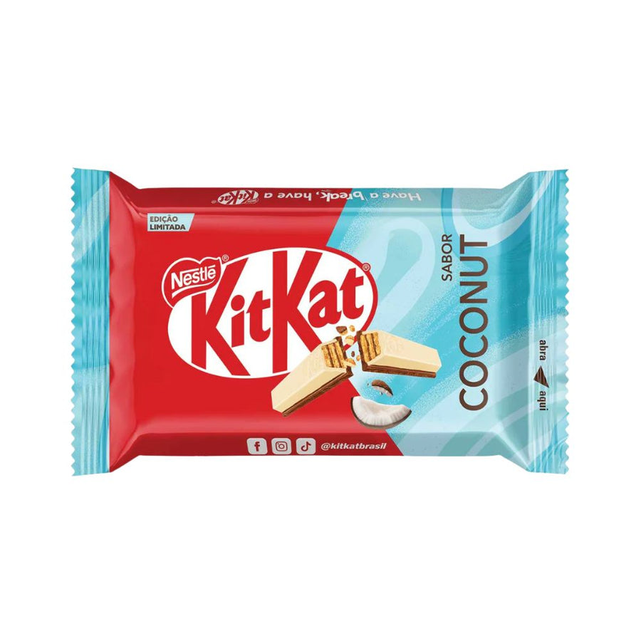 Kit Kat Coconut, wafer ricoperto di cioccolato al gusto di cocco da 41,5g.