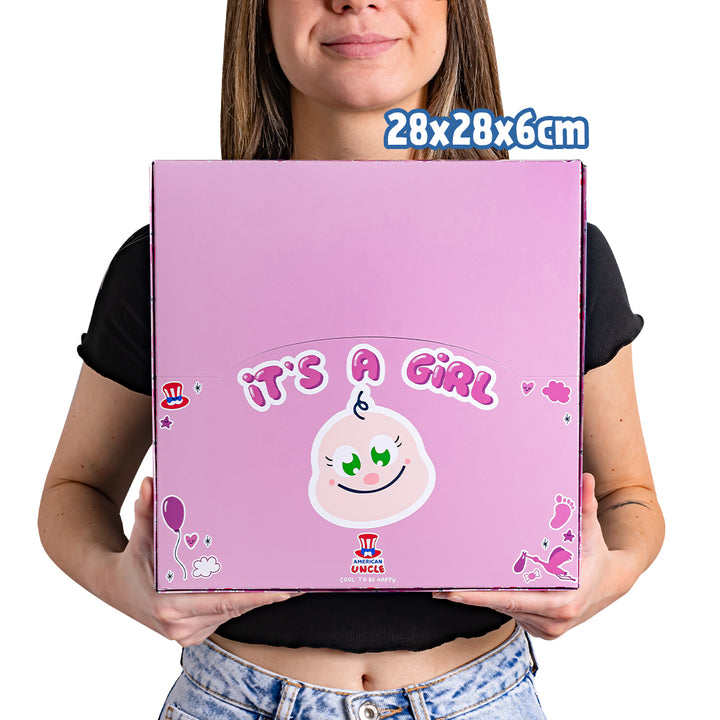 Candy Cube Kit “It’s a girl”, kutijice s gumama od 50g idealne za baby shower ili rođenje (25, 50 ili 75 kom) 