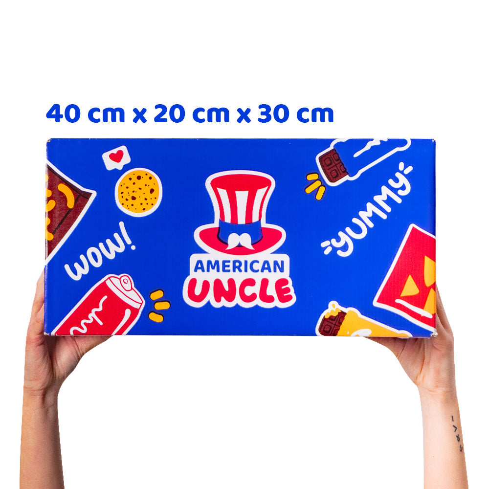 Snack box od najmanje 80 međunarodnih proizvoda: slatko, slano i pića 