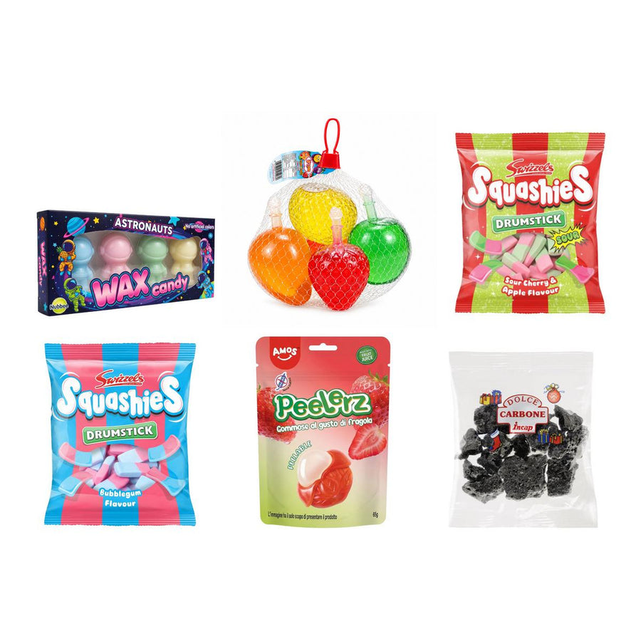 Bundle, 6 bombona s okusom tekućeg voska, tekućeg voća, trešnje i jabuke, bubblegum, jagode i slatkog ugljena