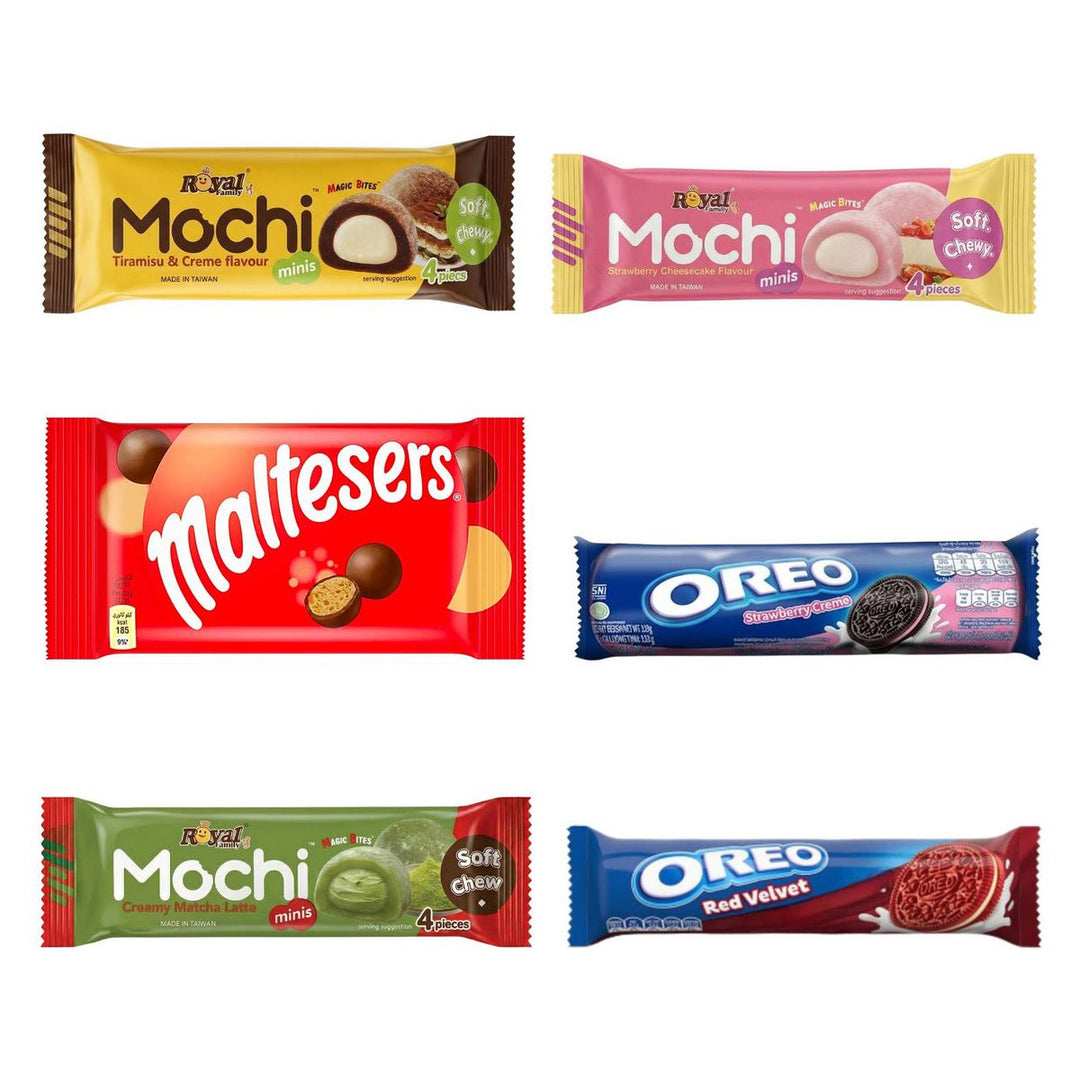 Snack slatki Bundle, 6 snack slatkih okusa tiramisu, strawberry cheesecake, mliječna čokolada, jagoda, matcha latte i red velvet