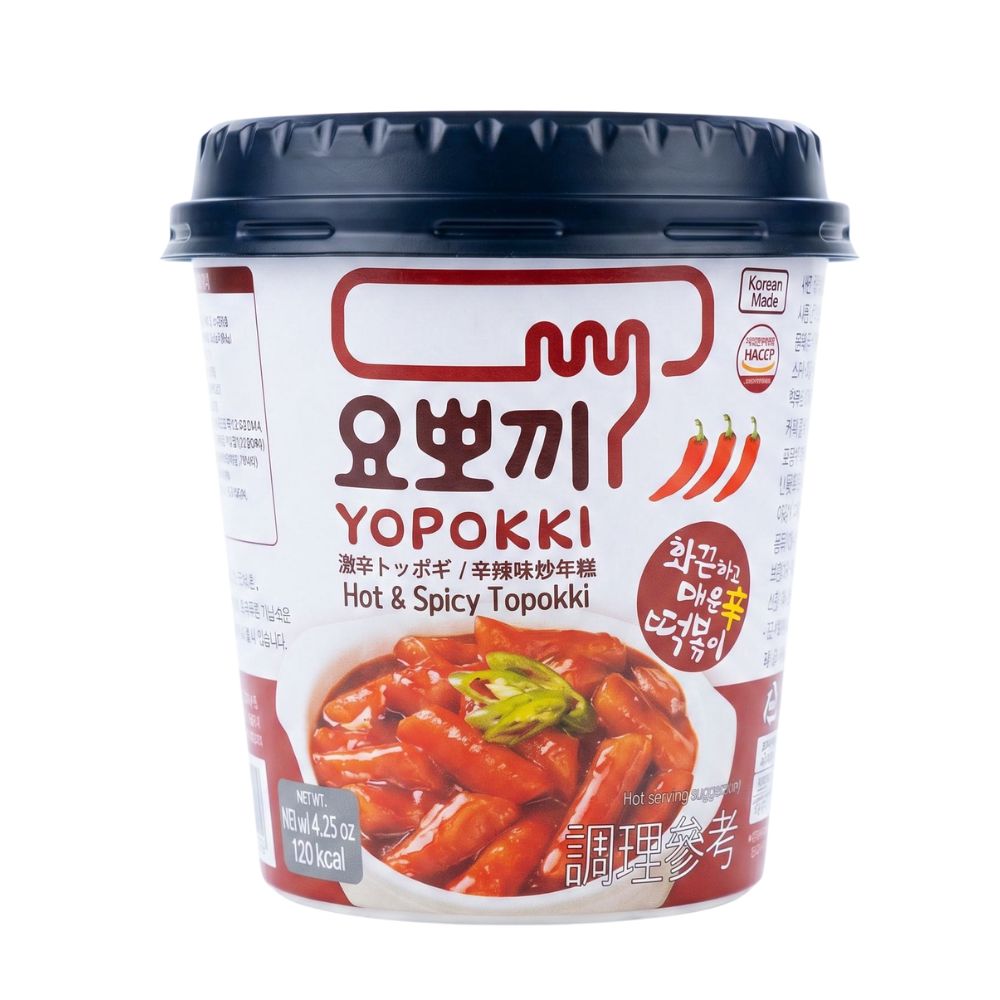 Yopokki Topokki Hot & Spicy Cup - torte di riso piccanti 120g