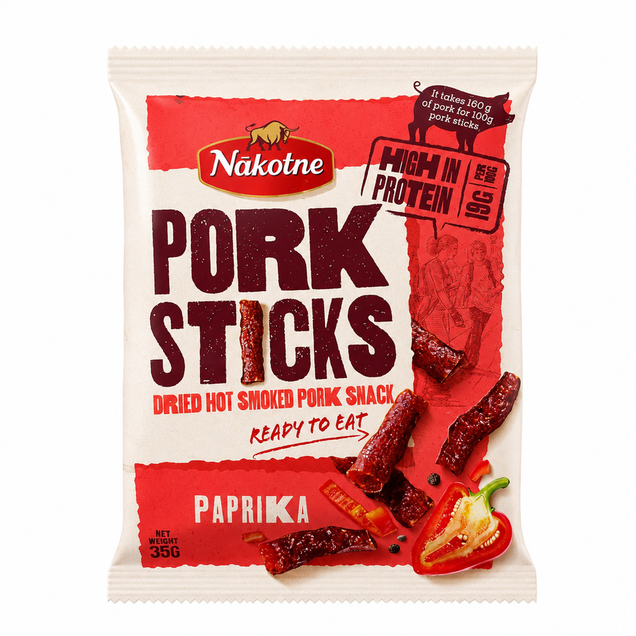 Snack di maiale essiccato al gusto paprika