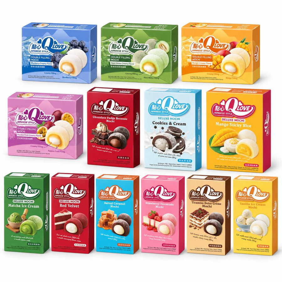 Qlove Kit, 13 mochi u raznim okusima: borovnica, brownie, tiramisu, itd.
