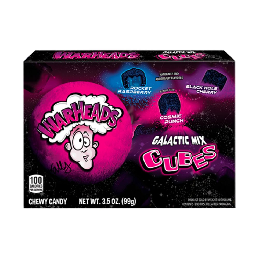 Warheads Galactic Mix Cubes, voćni kiseli bomboni od 99g 