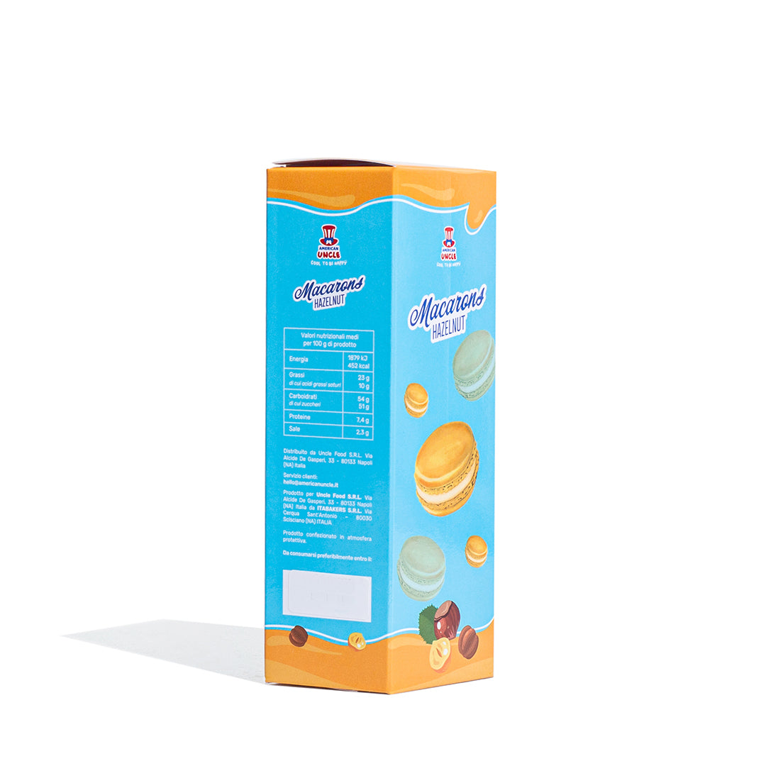 American Uncle Macarons Hazelnut, beze od badema punjene kremom od lješnjaka od 78g 