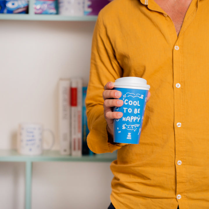 Termalna šalica Cool to be Happy, termo čaša od 350 ml s poklopcem na navoj 15,5 x ø 9,5 cm 