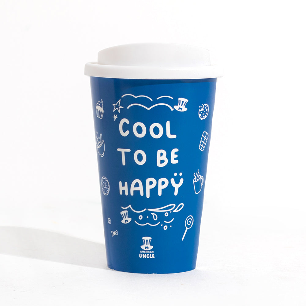 Termalna šalica Cool to be Happy, termo čaša od 350 ml s poklopcem na navoj 15,5 x ø 9,5 cm 