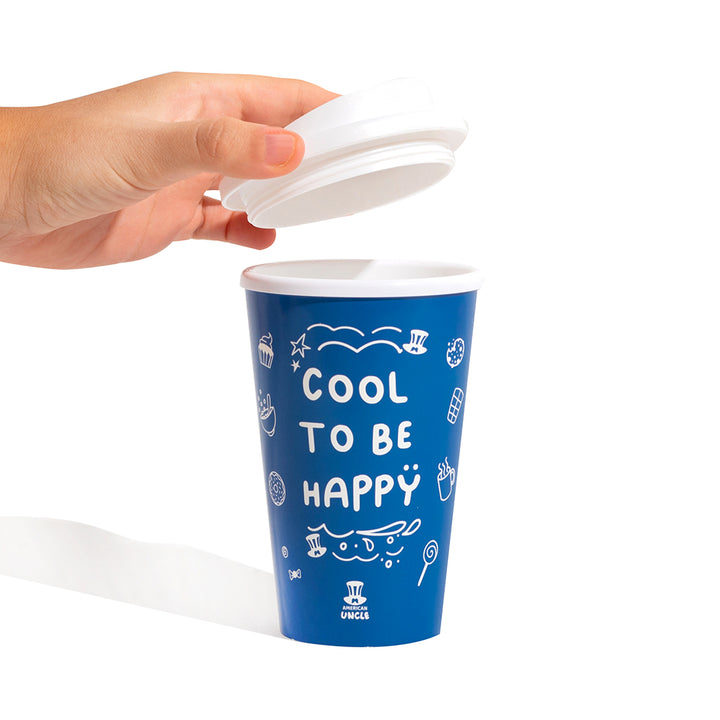 Termalna šalica Cool to be Happy, termo čaša od 350 ml s poklopcem na navoj 15,5 x ø 9,5 cm 