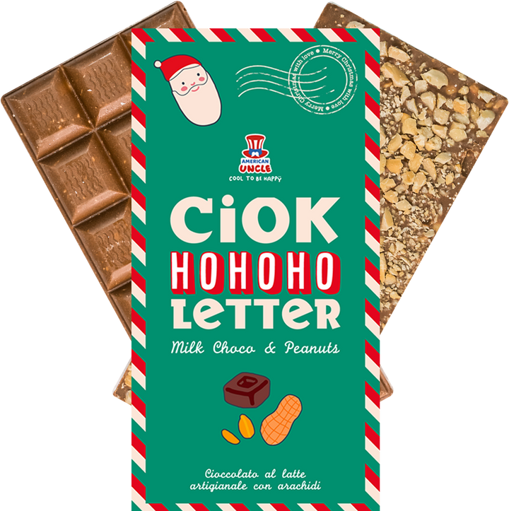 ChocoLetter Milk Choco & Peanuts, ručno rađena mliječna čokolada s kikirikijem od 100g 