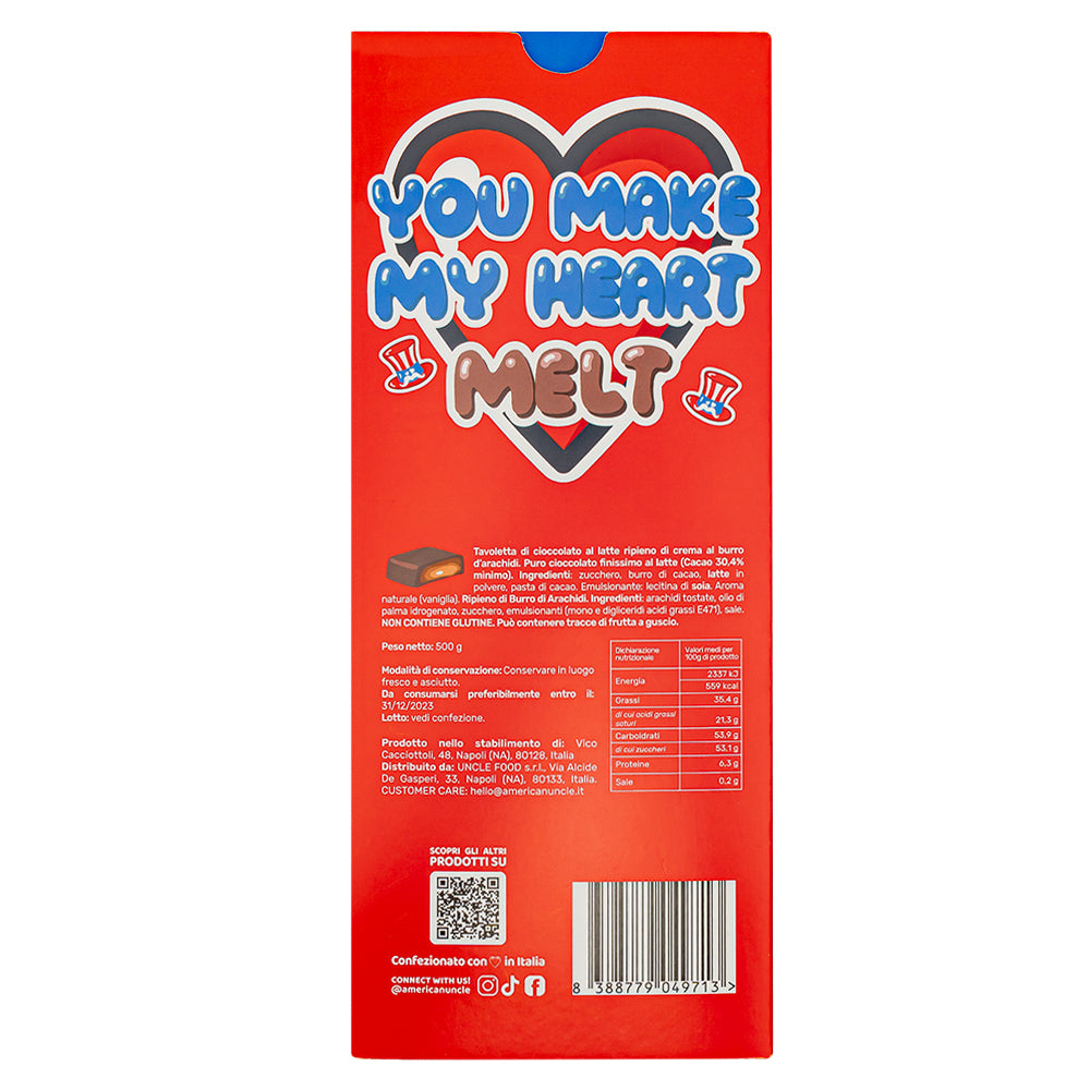 XL Cocoa filled Choco Love Bar, čokolada Cookies & Cream punjena kakaovom kremom od 500g 