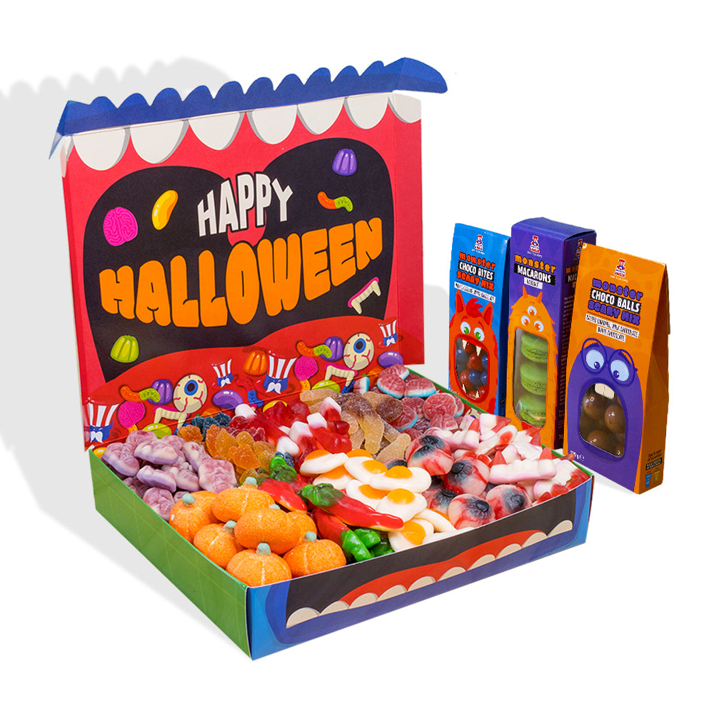 Candy box + Scary mix (Macaroni, Čokoladne kuglice, Čokoladni zalogaji) 