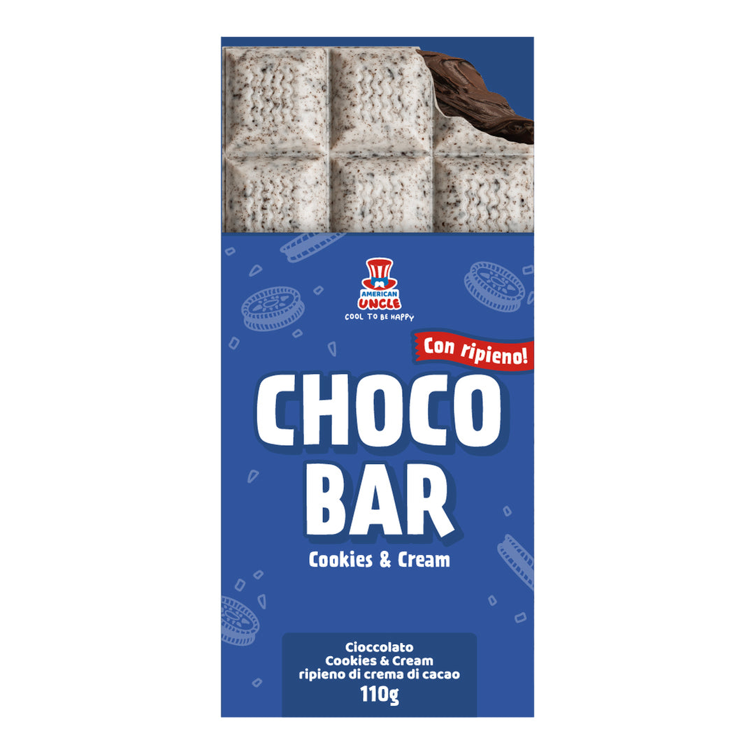 Choco Bar Cookies & Cream, čokolada Cookies & Cream punjena kremom od kakaa od 110g 