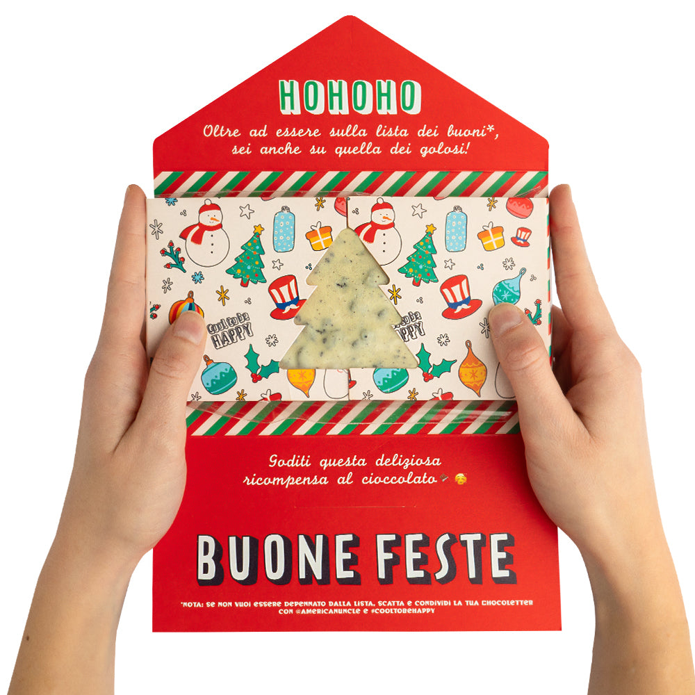 ChocoLetter Cookies & Cream, ručno izrađena bijela čokolada s komadićima keksa od 100g 