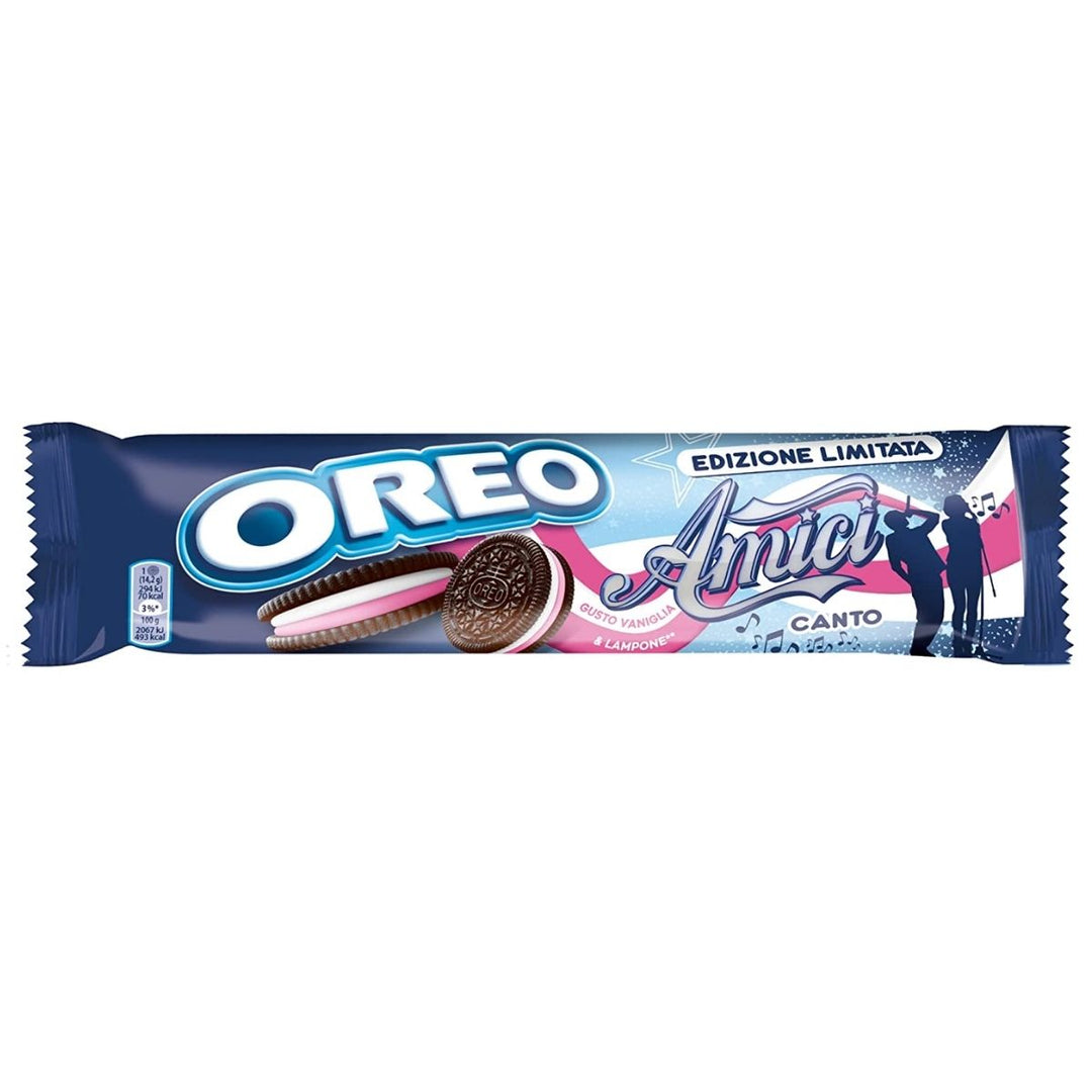 Oreo Amici Limited Edition Vanilija i Malina, keksi s kremom okusa vanilije i maline od 157g 