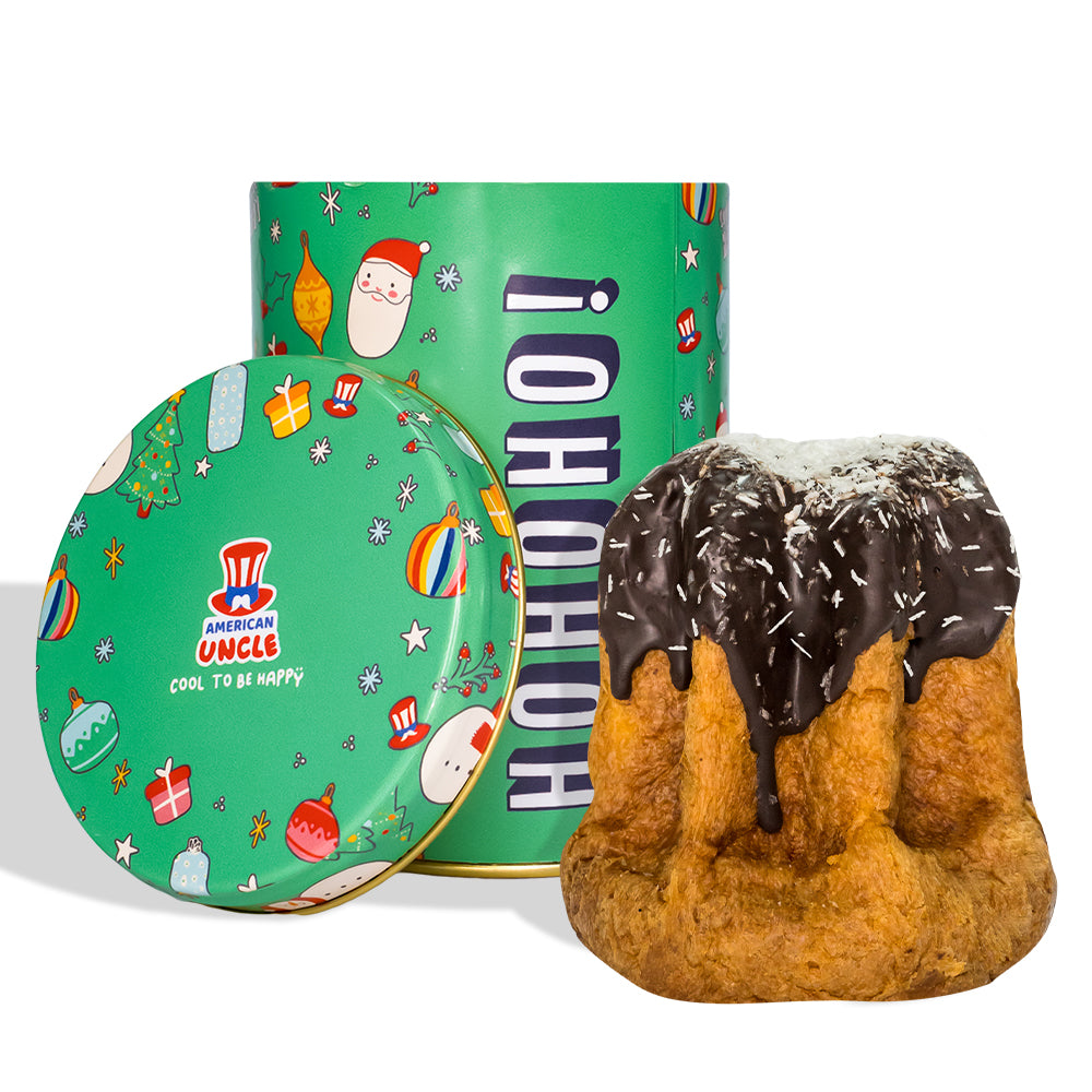 Pandoro zanatski Dark Choco & Coconut od 200g, prekriven i punjen tamnom čokoladom i kokosom 